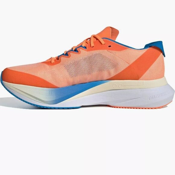 Adidas Adizero Boston 12 Wide - Unisex Running Shoes Orange White Blue IF4212 NE main image 5